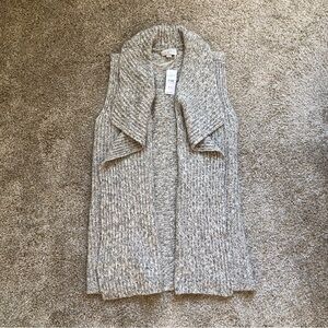 LOFT Grey Vest Cardigan